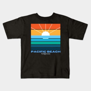 Pacific Beach California - Sunset Kids T-Shirt